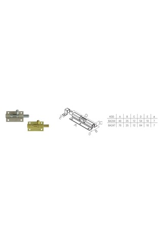 Beşel Klas Sürgü Saten 40Mm No:1