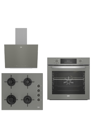Beko BFC 330 G - BOCD T 6011 EG - BDE 6062 G Gri Ankastre Set