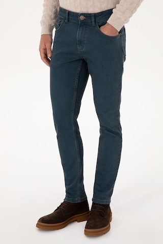 U.S. Polo Assn. Erkek Koyu Mavi Slim Fit Petrol Jean Pantolon 50308119-VR102