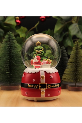 Hediyebiziz  Yılbaşı Kar Küresi Noel Işıklı Ve Müzikli Christmas Noel Baba 6