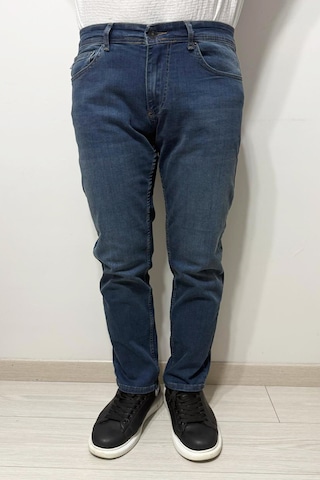 Hacker Denim Dmctekstil Erkek 1023 Lacivert Yüksek Bel Rahat Kesim Boru Paça Jean Pantolon