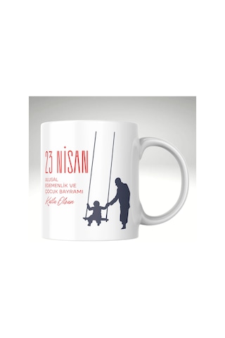 Applucky 23 Nisan Ulusal Egemenlik Ve Çocuk Bayramı 1 Baskı Kupa Bardak Beyaz