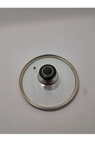 Cam Kapak 18 Cm Ve Siyah Kulp