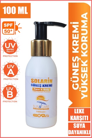 100ml Güneş Kremi - Spf 50+ Tüm Cilt Tiplerine Uygun Yüksek Korum