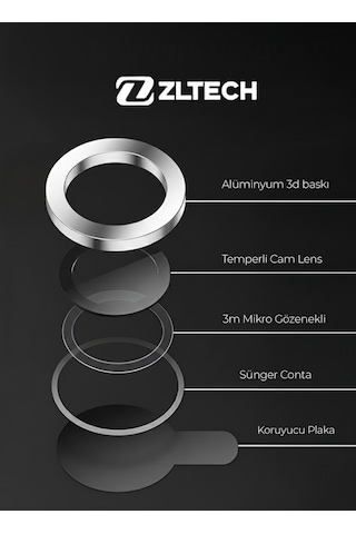 İphone 15/15plus Uyumlu Kamera Lens Koruyucu Siyah