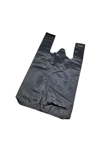 Küçük Boy Siyah Poşet Tekel Market Poşeti 1 KG 26 x 44 CM 80'li