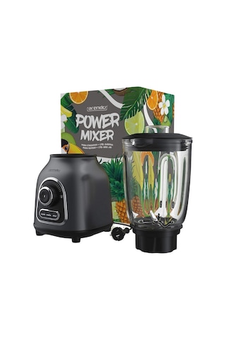 Arendo 1,75 L Cam Blender 1400w Paslanmaz Çelik 6 Bıçaklı Smoothie Mikseri Siyah