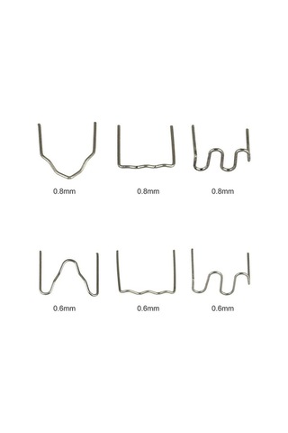 Tongxida 500 Adet Tungsten Tamir Füzyon Çivi, Araba Tampon Çatlakları İçin 0.6-0.8mm Dalgalı V/w Şekilli, Gümüş Renkli