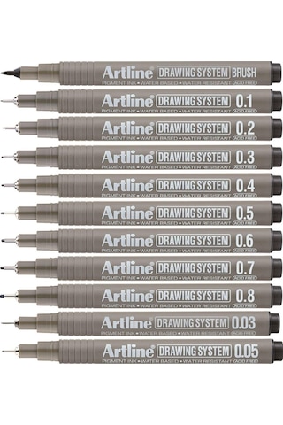 Artline Drawing System Çizim Kalemi Tüm Dereceler 11'li Set