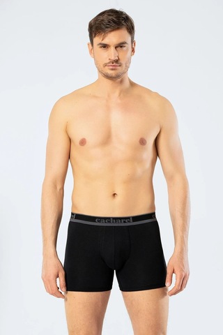 Cacharel 1338 Erkek 3'lü Likralı Uzun Paça Boxer-siyah&antrasit&gri Gri