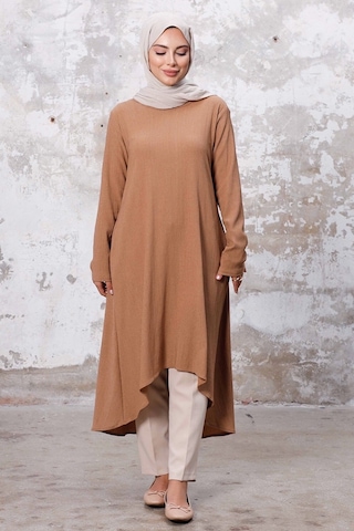 Bestenur Asimetrik Kesim Tunik 1253 - Vizon
