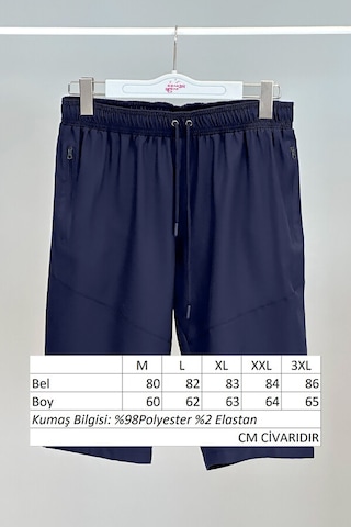 Remsa Erkek Havuz Deniz Uzun Kapri Şort Mayo Rks-02 Lacivert Lacivert