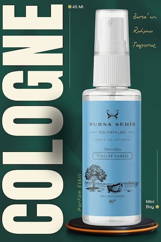 Bursa Şehir Kolonyaları, Tirilye Sahili Kolonyası, 45 Ml, Sprey, Cep Boy