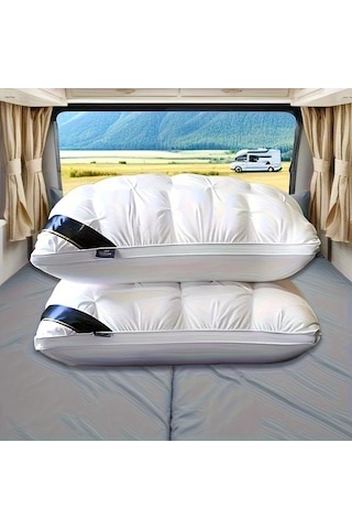 Trendooze 2025 Kalın Yastık 19x29 İnç Yatak Kalitesi Yumuşak Polyester Ev Ve Kamp Seviyesi Yastık