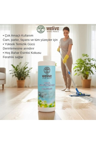 Bahar Genel Yüzey Temizleyici 1000 Ml Cam, Parke, Fayans İçin Çok Amaçlı Temizlik Diğer