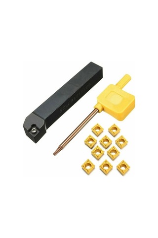 Pazly 10 Adet Ccmt060204-hm, Vp15tf Ekleme Aracı + Sclcr1212h06 Torna Takım Tutucu