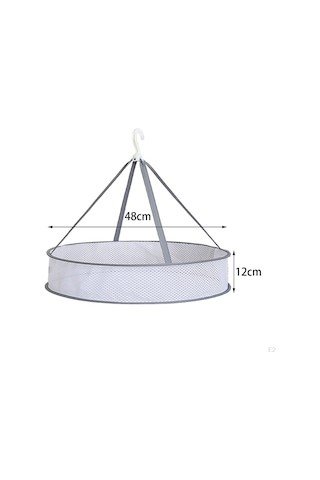 Jms Taşınabilir Katlanır Kazak Kurutma Rafı Elbise Asılı Kurutucu L Beyaz - Gri