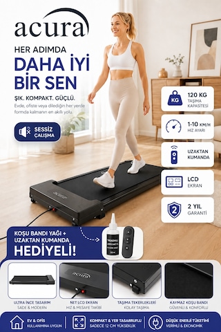 Acura Ac-490 Portatif Yürüme Ve Koşu Bandı