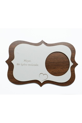 Ahşap Mdf Lazer Kesim Renkli Beyaz 6 Lı Kahve Fincan Atlığı, Bardak Altlığı, Sunum Çok Renkli