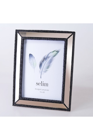 Selim 15 x 20 CM Elsira Aynalı Çerçeve Siyah