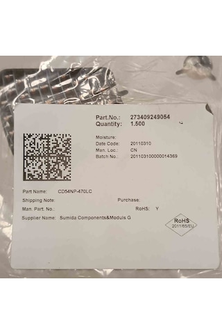 Cd54np-470lc 47uh 0.72a 6.1x5.5x4.85 Sumıda Smd Bobin 14 Adet