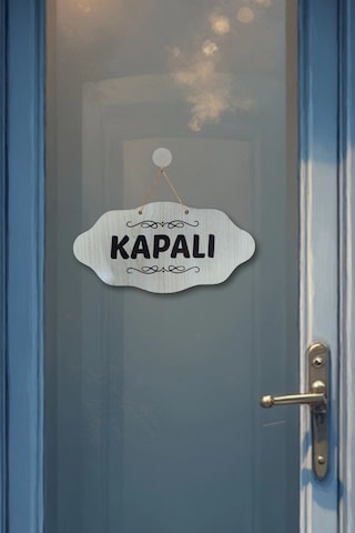 Dekoratif Açık-kapalı Tabelası Jüt İp Ve Vantuz Hediyeli - Akçaağaç