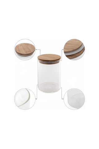 6'li Bambu Kapaklı Cam Baharatlık Seti Vakum Kapak, 6 Adet Bambu Kapaklı Cam Kavanoz & Baharat Takımı & Baharatlık 200ml-250ml-325 Ml Vakum Kapak 250ml 6 Adet Çok Renkli