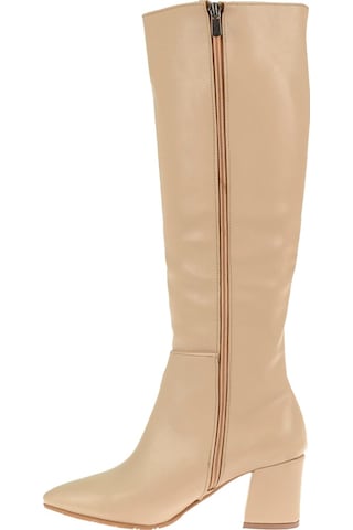 Pullman Diz Altı Topuklu Kadın Çizme BŞK-750 TEN Ten Rengi