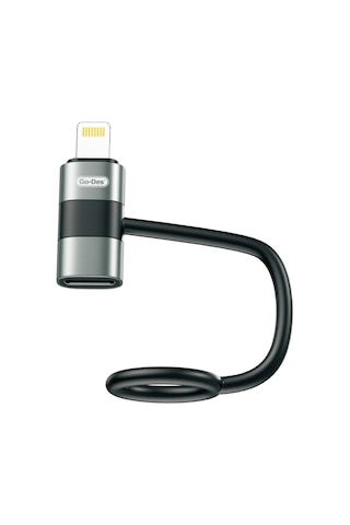 Go-des Gd-ct068 Lightning To Type-c Data Ve Hızlı Şarj Adaptörü Siyah