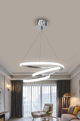 Galaksi Led Avize Dimmerli Krom 3 Renk Kumandalı 3 Renk