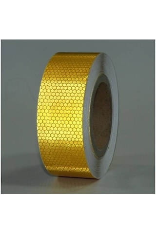 Bal Petekli Reflektif Bant 5X50 Metre Sarı-Kırmızı-Beyaz