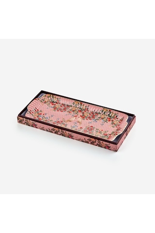Kırmızı Porselen Tepsi 35x15,6x2,6 Cm