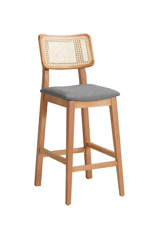 Zeus Hazeranlı Bar Sandalyesi Gri