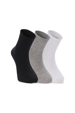 Slazenger Jumpy 3 Lü Erkek Siyah / Gri Çorap Siyah / Gri