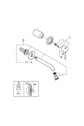 Grohe Essence İki Delikli Lavabo Bataryası M-Boyut 19408Dl1