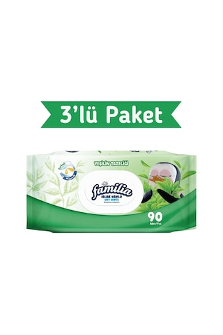 Familia Yeşilin Tazeliği Islak Havlu Mendil 90x3 270 Yaprak