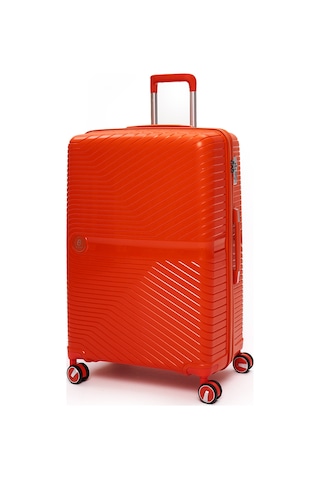 4 Lü Valiz Seti Elatae Exclusive Pro Polipropilen Kırılmaz Büyük - Orta - Kabin Boy Ve Makyaj Turuncu 5239