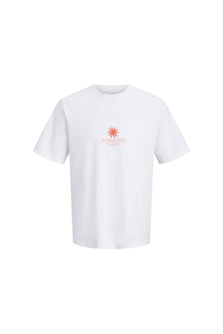 Jack & Jones Jorhyeres Tee Ss Crew Neck Fst Beyaz