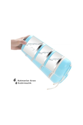 Worthbuy Yemek Termosu 3 Katman Sefer Tası 1.65 Lt Mavi