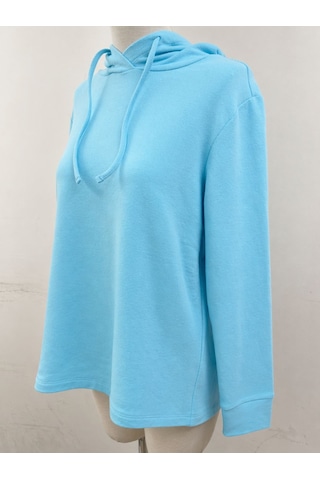 Neden Tekstil Kadın Kapüşonlu Sweatshirt - Rahat Ve Şık - Mavi