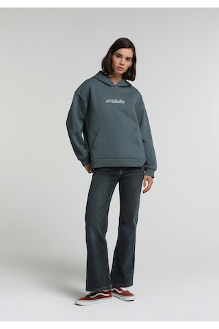 Colin's Colins Oversize Fit Kapüşonlu Baskılı Kadın Mavi Sweatshirt Cl1077485 Q1.v2 Blp Petrol Mavisi