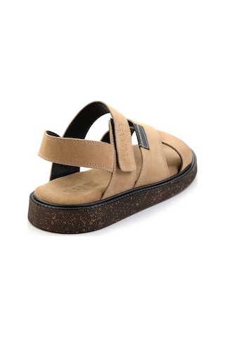 Bambi Kum Leather Erkek Sandalet E05801030602 Kum
