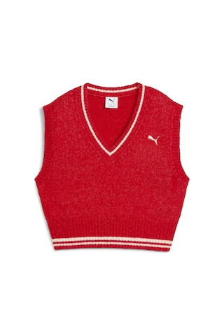Puma Premıum Ess Vest Kırmızı Kadın Süveter