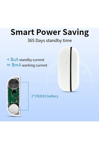 Moly Turkishmeian Zigbee Kapı Ve Pencereler Sensörü Tuya Wifi Açık/yakın Dedektörü 1 Adet Ev Teknolojisi Sensörü/turkish