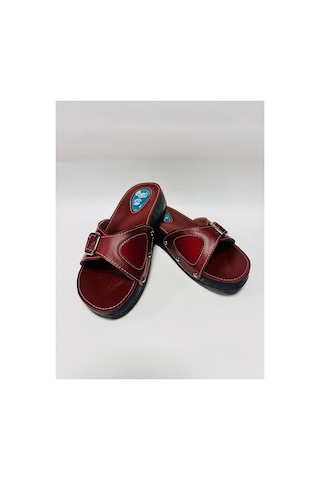 Style Comfort Kadın Bordo Ortopedik Jel Destekli Tek Tokalı Terlik Bordo