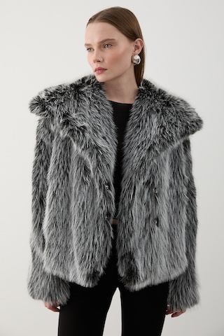 Gri Kırçıllı Britney Kürk - 8900 Gri