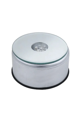 Teltree Renkli Döner Led Işık Tabanlı Kristal Dekoratif Alet - 3d İç Kazı Desenli, Usb İle Beslenen 8cm Sürekli Işık Gösterim Tabanı Diğer