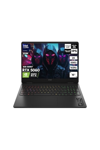 Hp Omen Slim 16-an0036nt Ultra 7-255h 32-gbddr5 4 Tbssd Rtx5060 8gb-gddr7 16" Wuxga 165hz Windows 11 Pro Ck9l3eahmf16