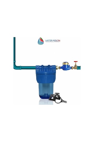 WaterMelon 5 Inç Daire Bina Sayaç Girişi Pas Çamur Kireç Önleyici Su Arıtma 1 Mikron Sediment Filtre