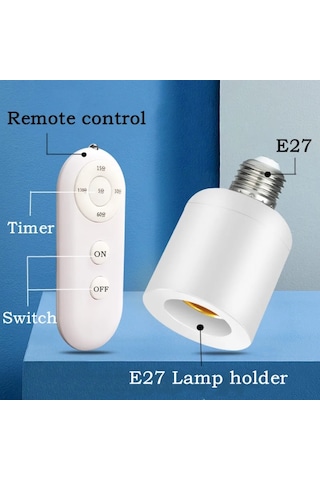 E27 60w Kablosuz Uzaktan Kumanda Akıllı Zamanlayıcı Anahtarı